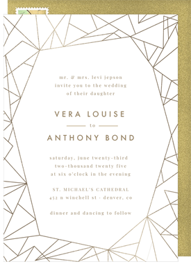 'Modern Geometric' Wedding Invitation