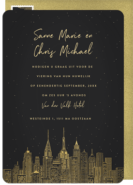 'New York, New York' Wedding Invitation