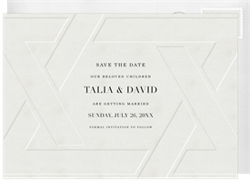 'Elegant Emboss' Wedding Save the Date