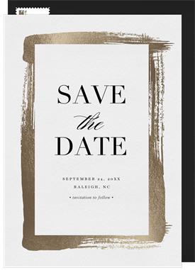 'Gold Brushstroke' Business Save the Date