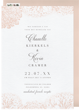 'Blush Peonies' Wedding Invitation