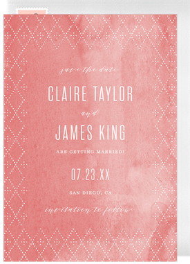 'Painted Diamond Frame' Wedding Save the Date