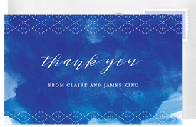 'Painted Diamond Frame' Wedding Thank You Note