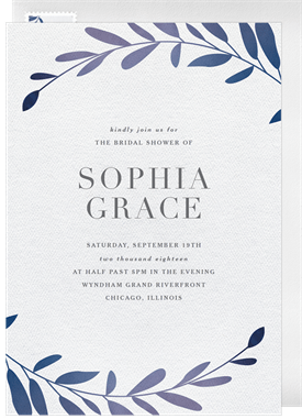 'Ombre Laurels' Bridal Shower Invitation