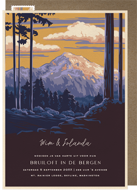 'Mount Rainier' Wedding Invitation