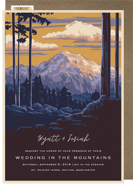 'Mount Rainier' Wedding Invitation