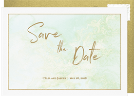 'Marbled Watercolor' Wedding Save the Date