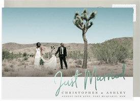 'Just Married' Wedding Announcement