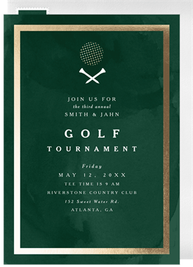 'Classy Tee Time' Golf Invitation