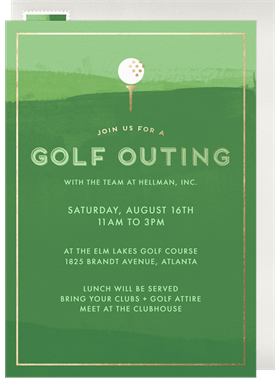 'On the Green' Golf Invitation