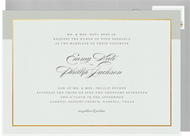 'Classic Border' Wedding Invitation