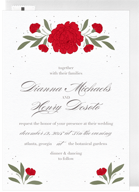 'Winter Roses' Wedding Invitation