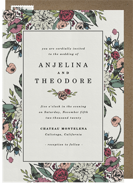 'Vintage Charm' Wedding Invitation