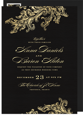 'French Filigree' Wedding Invitation