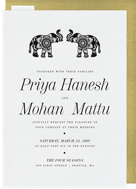 'Marvelous Mehndi' Wedding Invitation