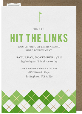 'Hit the Links' Golf Invitation