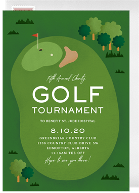 'Fairway Fun' Golf Invitation