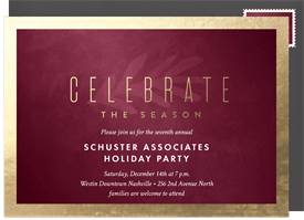 'Celebrate The Season' Business Holiday Party Invitation