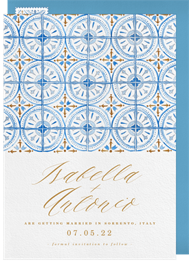 'Sorrento Tile' Wedding Save the Date