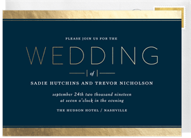 'Ultra Modern' Wedding Invitation