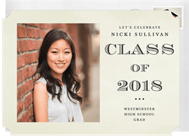 'Corner Cutouts' Graduation Announcement