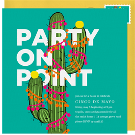 'Party On Point' Cinco de Mayo Invitation