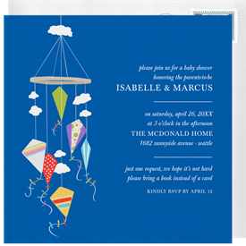 'Sweet Kite Mobile' Baby Shower Invitation