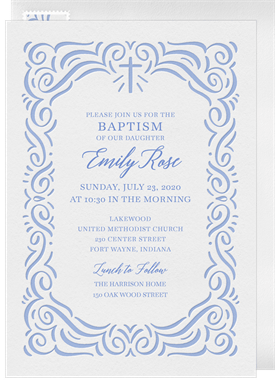 'Border Cross' Baptism Invitation