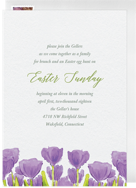 'Tulip Field' Easter Invitation