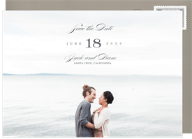 'Classic Script' Wedding Save the Date