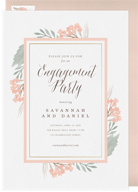 'Soft Florals' Party Invitation