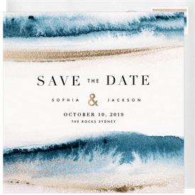 'Contemporary Waves' Wedding Save the Date