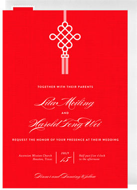 'Double Knot' Wedding Invitation