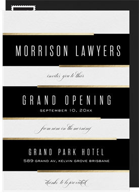 'Gold Highlights' Grand opening Invitation