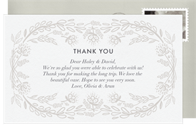 'Hand-Drawn Branches' Wedding Thank You Note