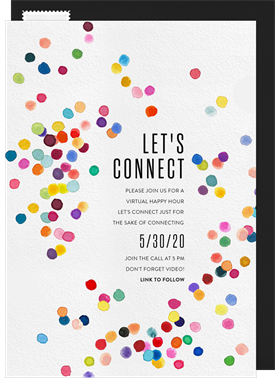 'Confetti Burst' Virtual / Remote Invitation