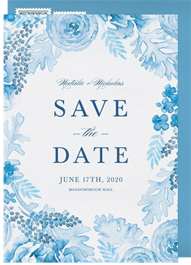 'Watercolor Romance' Wedding Save the Date