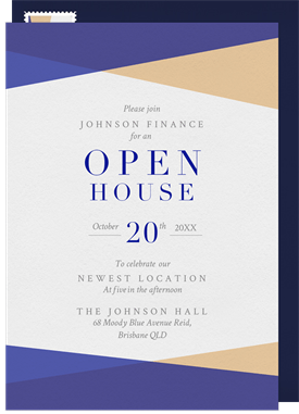 'Color Duo' Open House Invitation