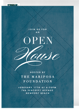 'Muted Motif' Open House Invitation