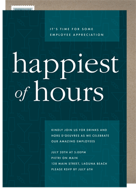 'Newspaper' Happy Hour Invitation