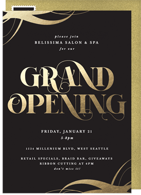 'Grand Gold' Grand opening Invitation