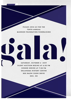 'Bold Gala' Gala Invitation