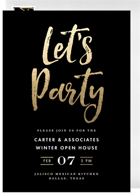 'Chic Party' Open House Invitation