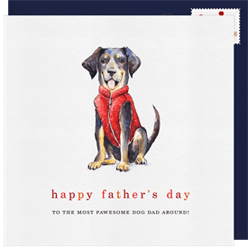 'Fleece Navidog' Father's Day Card