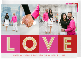 'Color Block Love' Valentine's Day Card