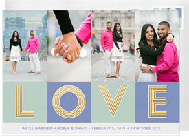 'Love in Color' Wedding Announcement