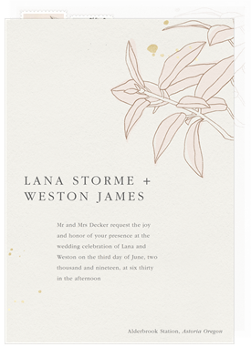 'Tranquil Leaves' Wedding Invitation