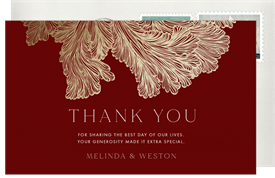 'Cascading Waves' Wedding Thank You Note