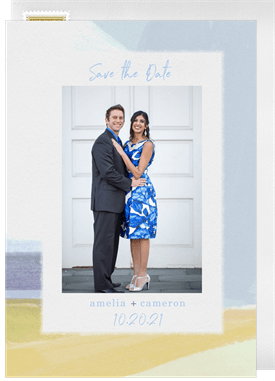 'Watercolor Horizon' Wedding Save the Date