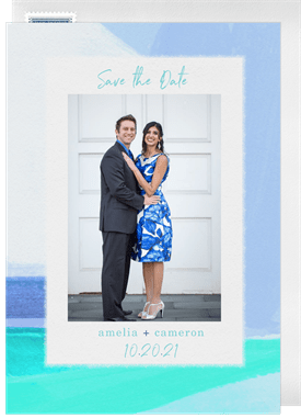 'Watercolor Horizon' Wedding Save the Date